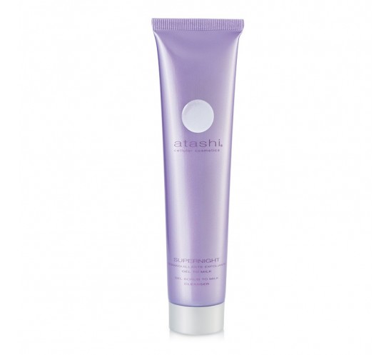 Desmaquillante exfoliante gel to milk - atashi SuperNight 75 ml.