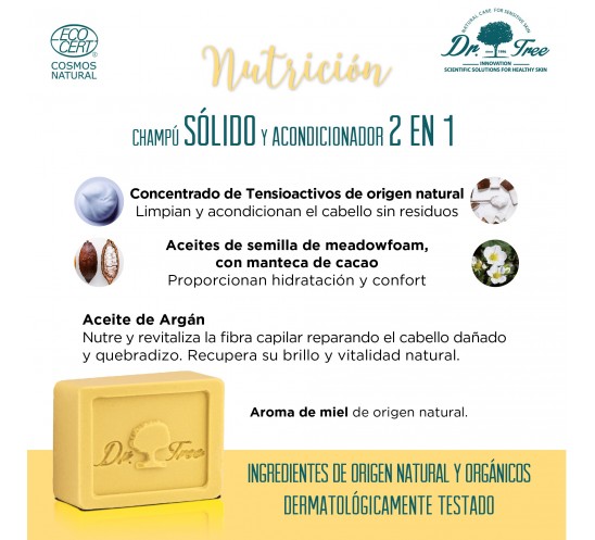 Champú Sólido 2 en 1 Nutrición