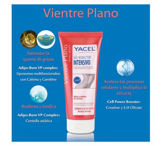 VIENTRE PLANO gel reductor intensivo, Reductores Yacel - Perfumes Club