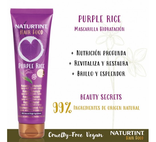 Hair Food Mascarilla Purple Rice