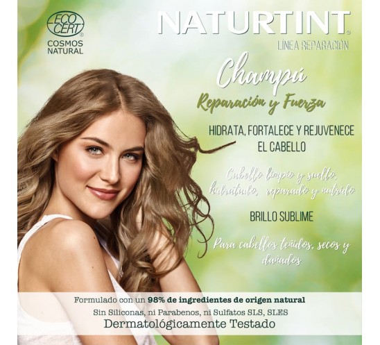 Champú Reparador y Fuerza - Naturtint...