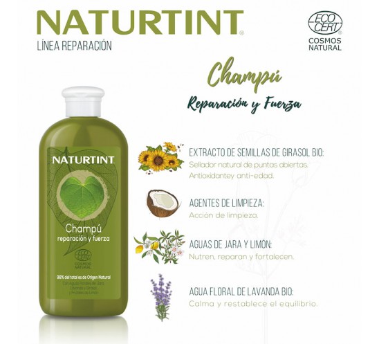 Champú Reparador y Fuerza - Naturtint...