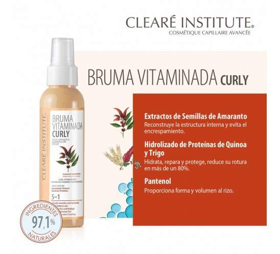 Ingredientes de bruma vitaminada curly de Atashi