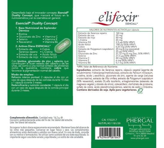 Esenciall Redensificante Capilar + Suero