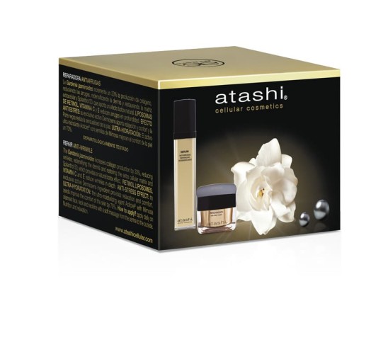 Trasera del estuche de Crema Reparadora Antiarrugas - atashi cellular