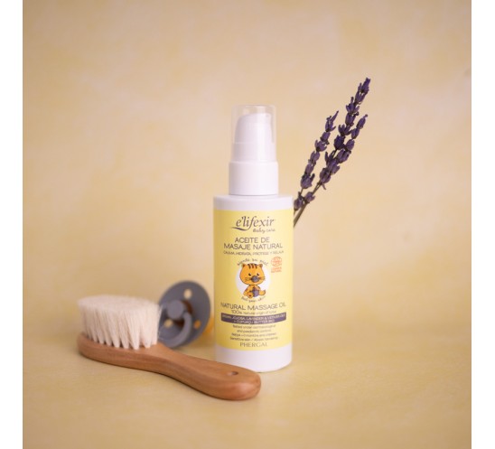 Aceite de masajes natural de baby care elifexir
