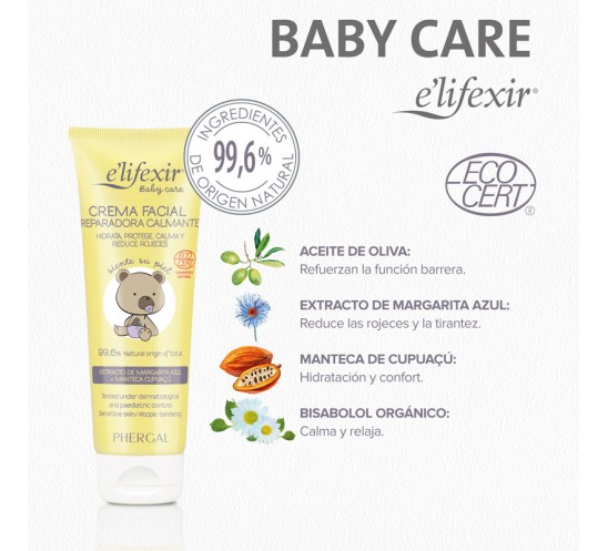 Ingredientes de la crema facial reparadora calmante Ingredientes de la crema facial reparadora calmante
