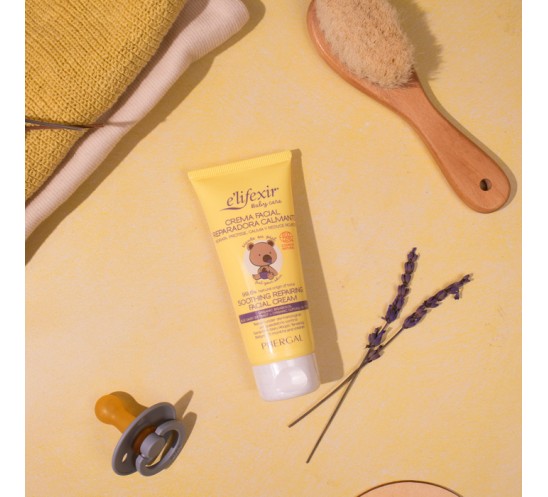 Crema facial reparadora calmante para bebés con atrezo