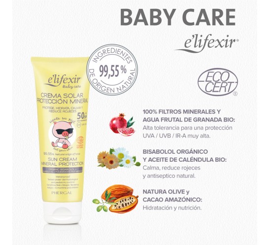 Crema solar para bebes de elifexir baby care