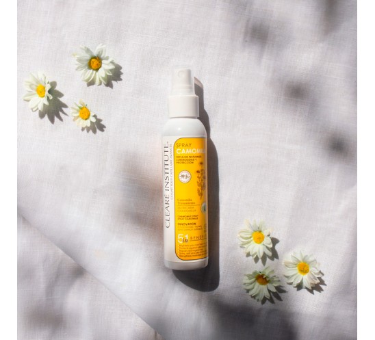 Spray camomila junto a margaritas