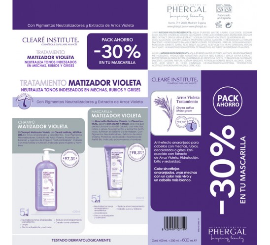 Información del pack ahorro tratamiento matizador violeta