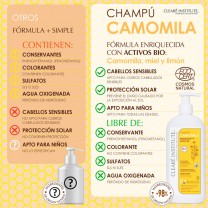 Propiedades champú camomila cleare institute vs competencia