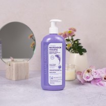 Champú matizador violeta que neutraliza tonos anaranjados no deseados