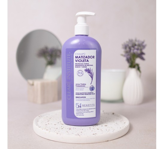 Champú matizador violeta para cabellos rubios o teñidos