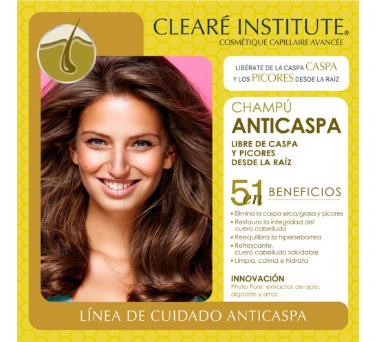 Beneficios 5 en 1 del champú anticaspa cleare institute Beneficios 5 en 1 del champú anticaspa cleare institute