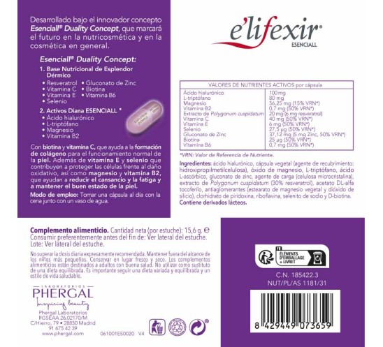 Composición del coctel belleza nocturna