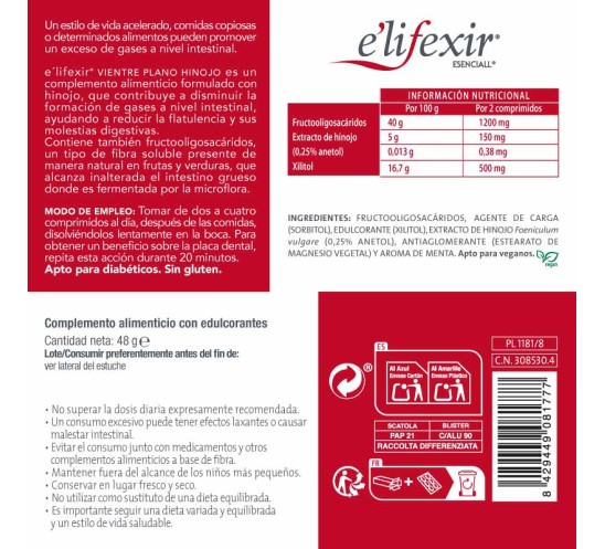 Vientre plano hinojo simple