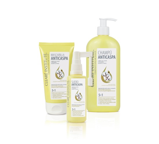 Gama completa de la línea anticaspa de clearé institute