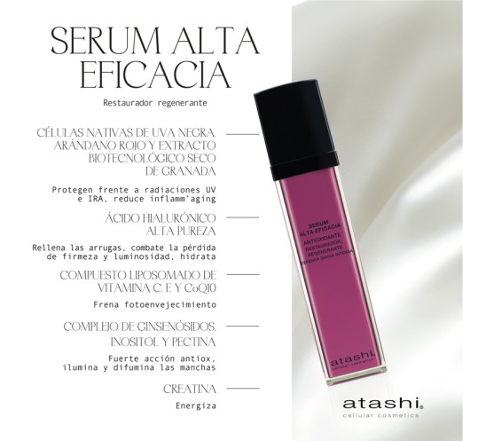 Ingedientes Serum Alta Eficacia Restaurador Atashi