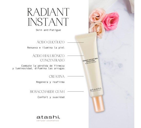Ingredientes Radiant Instant Skin Antifatigue Atashi