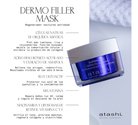 Ingredientes Supernight Dermo Filler Mask Atashi