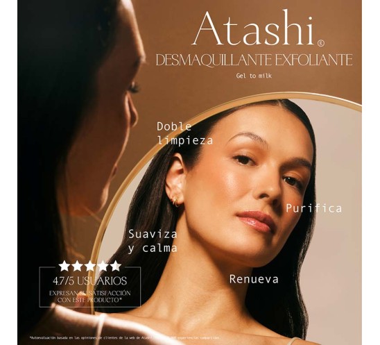Beneficios Desmaquillante Exfoliante Gel to Milk Atashi