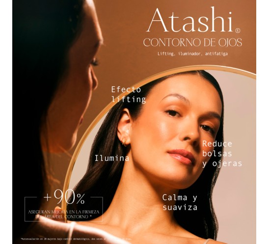 Beneficios Contorno  de Ojos Iluminador Antifatiga Atashi