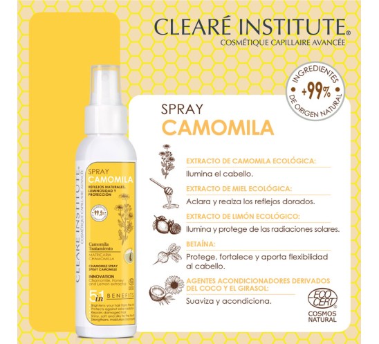 Ingredientes Spray camomila cleare institute