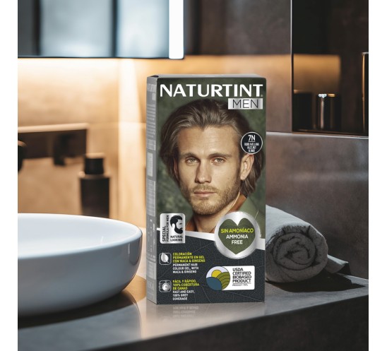 Coloración Men Tono Rubio Avellana Baño