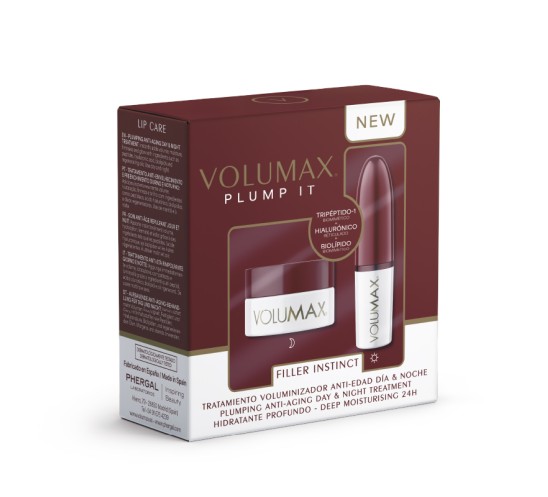 Caja del tratamiento voluminizador labial de día y de noche