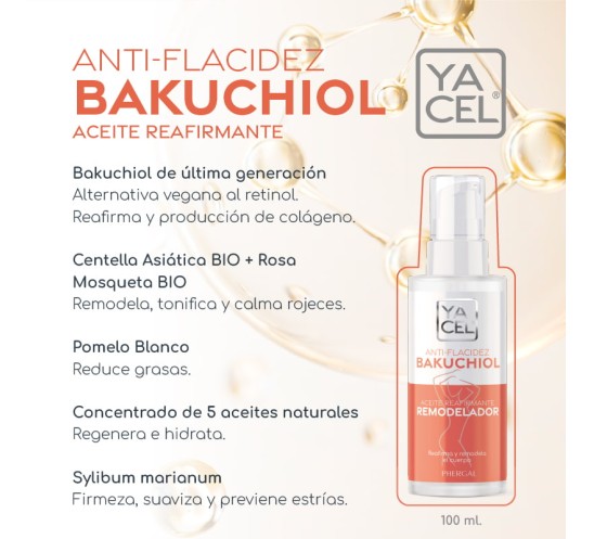 Beneficios de los ingredientes del Aceite Antiflacidez Bakuchiol