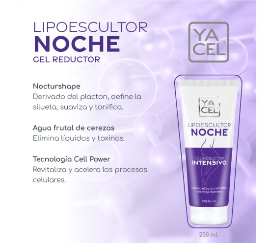 Beneficios de los ingredientes de Yacel Lipoescultor Noche
