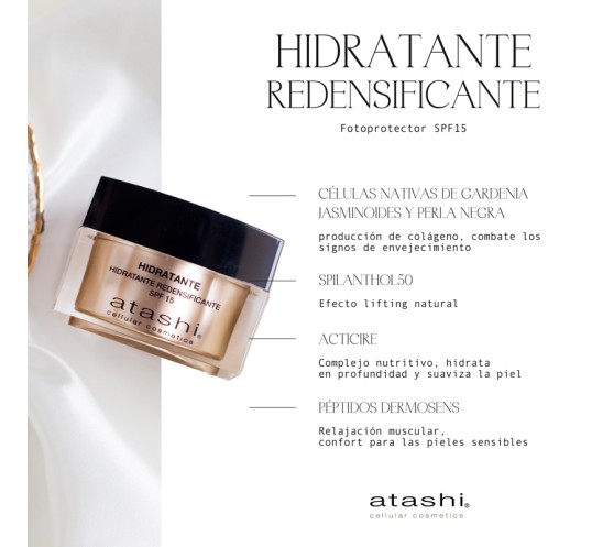 Ingredientes Crema Hidratante Redensificante SPF15