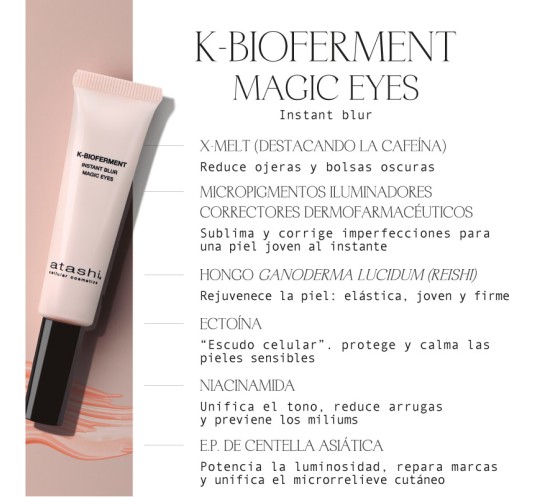 Ingredientes Contorno de ojos K-bioferment Instant blur magic eyes