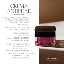 Ingredientes de la crema antiedad de noche regenerante