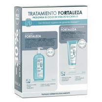 Trasera con INCI y beneficios del pack ahorro de la línea fortaleza anticaída de cleare