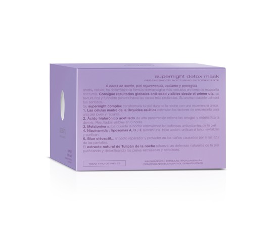 SuperNight Detox Mask trasera estuche