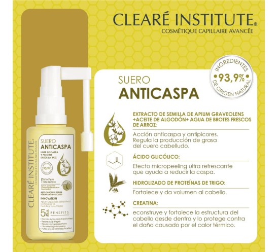 Ingredientes del suero anticaspa de cleare