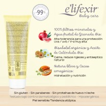 Crema solar elifexir baby ingredientes trasera