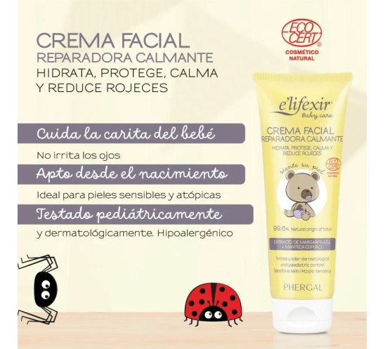 beneficios de la crema facial reparadora calmante
