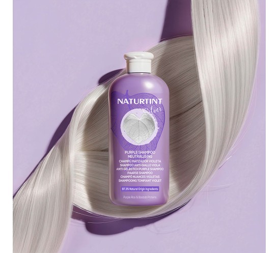 Champú matizador violeta para cabellos blancos / teñidos