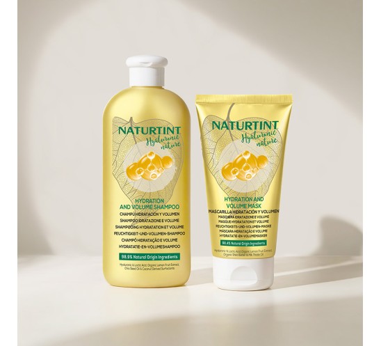 Bodegón champú y masacrilla hyaluronic