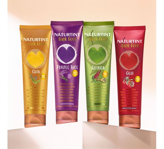 Bodegón mascarillas  Hair food Naturtint