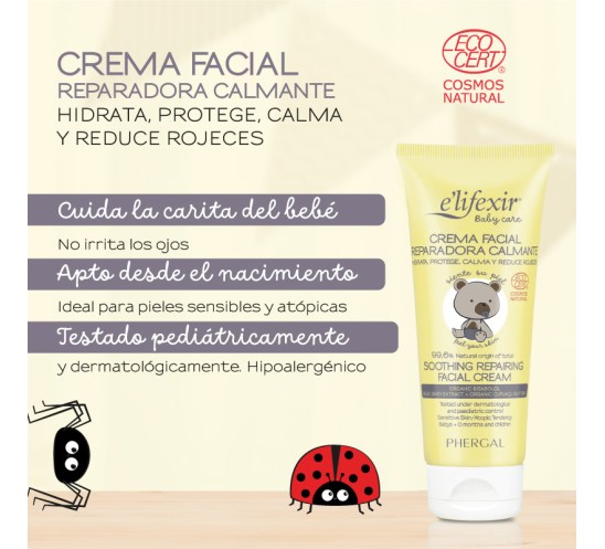 beneficios de la crema facial reparadora calmante