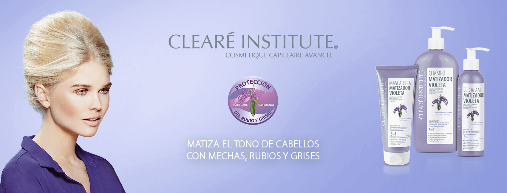 Banner de la línea completa matizadora violeta