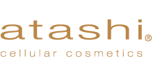 atashi logotipo. Cosmetica farmaceutica con celulas madre